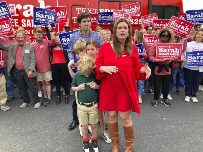Sarah Huckabee Sanders elected Arkansas governor